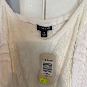Torrid Cream Sleeveless Blouse